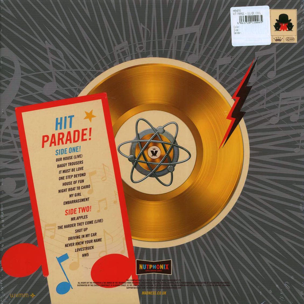Madness - Hit Parade: Dynamite Tunes! (RSD 2025) (opaque silver vinyl) vinyl LP back cover