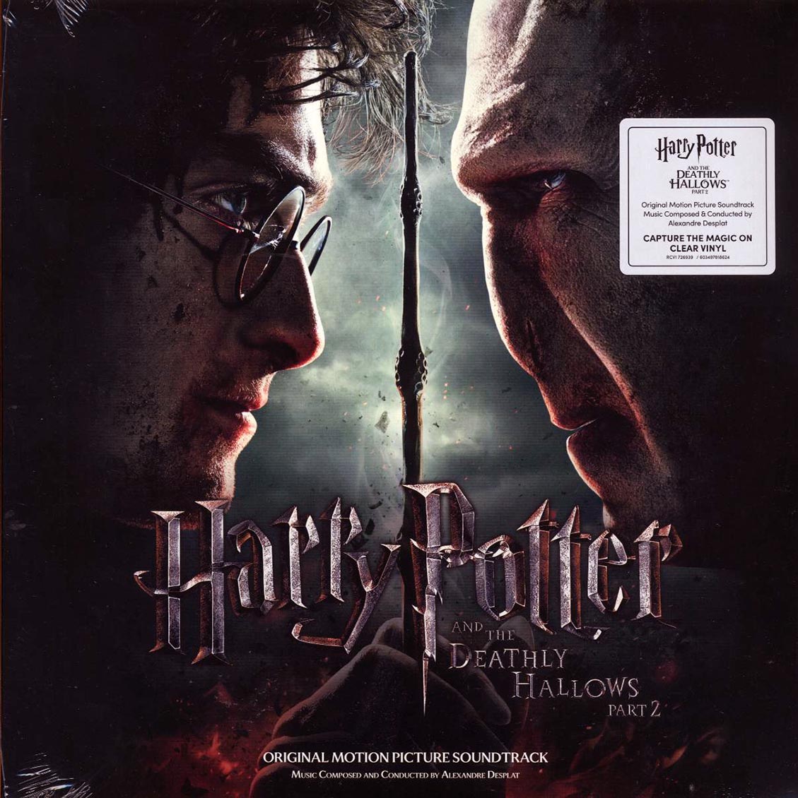 Alexandre Desplat - Harry Potter And The Deathly Hallows Part 2: Original Motion Picture Soundtrack (2xLP) (clear vinyl) vinyl LP front cover