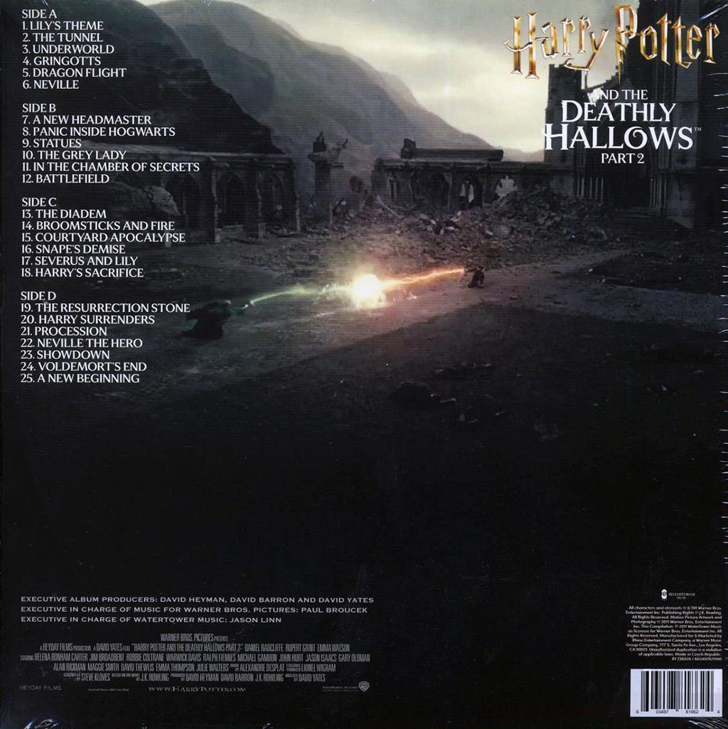 Alexandre Desplat - Harry Potter And The Deathly Hallows Part 2: Original Motion Picture Soundtrack (2xLP) (clear vinyl) vinyl LP back cover