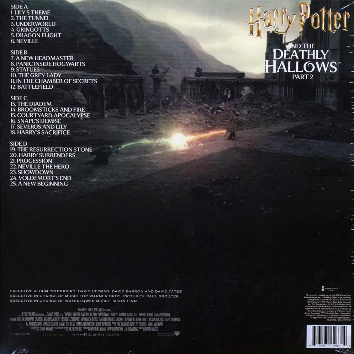 Alexandre Desplat - Harry Potter And The Deathly Hallows Part 2: Original Motion Picture Soundtrack (2xLP) (clear vinyl) vinyl LP back cover