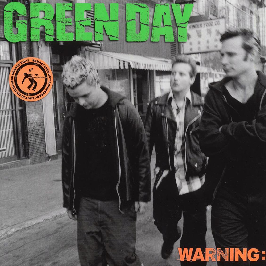 Green Day - Warning: (25th Anniv. Ed.) (ltd. ed.) (neon orange vinyl) (remastered) vinyl LP front cover