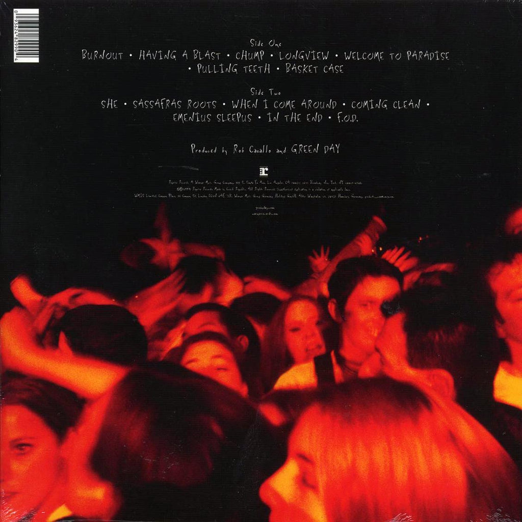 Green Day - Dookie (ltd. ed.) (raspberry vinyl) vinyl LP back cover
