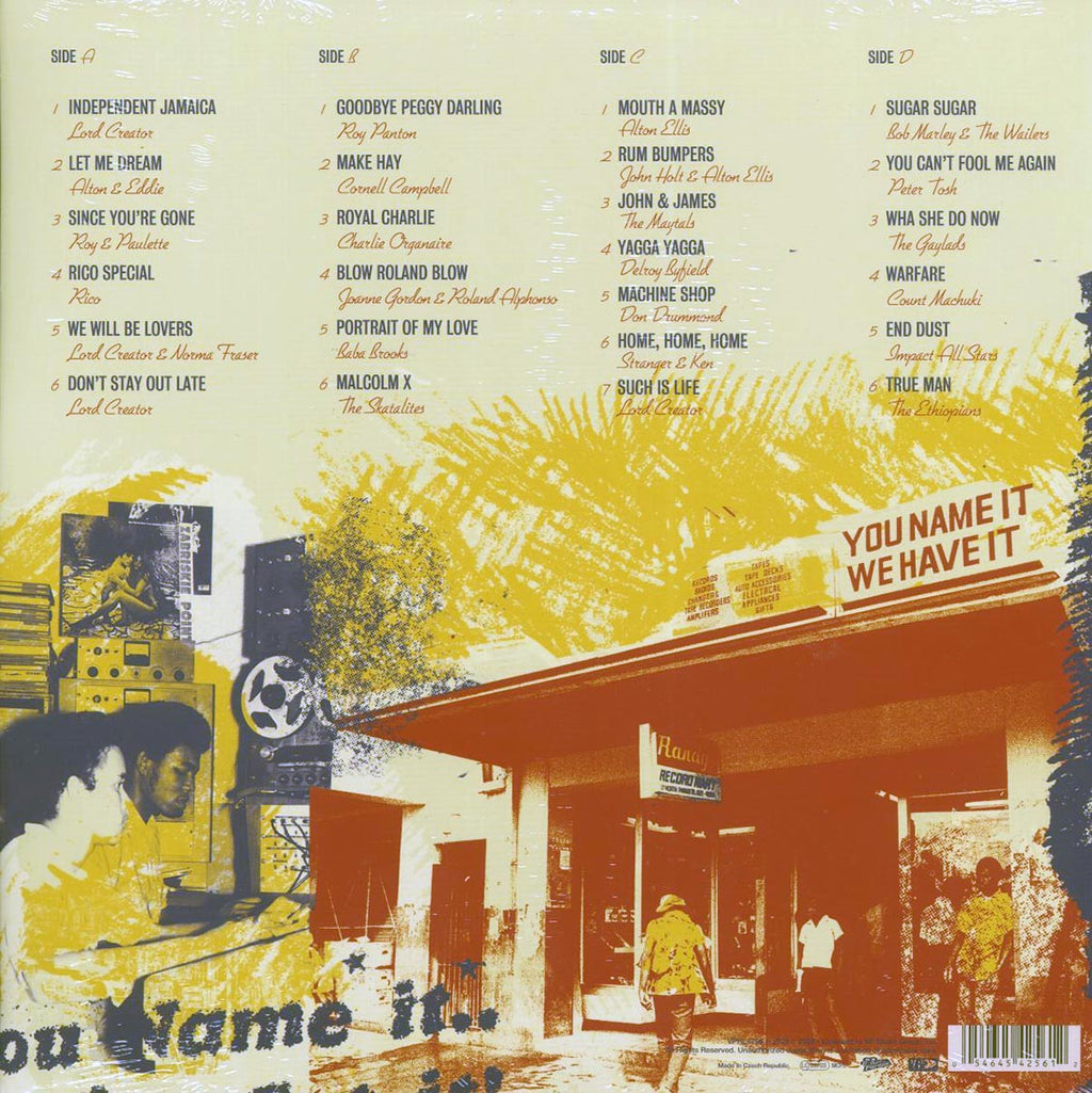 Alton Ellis, The Skatalites, Lord Creator, Peter Tosh, Etc. - Randy's 50th Anniversary Chapter 1: Reggae Anthology (2xLP) vinyl LP back cover