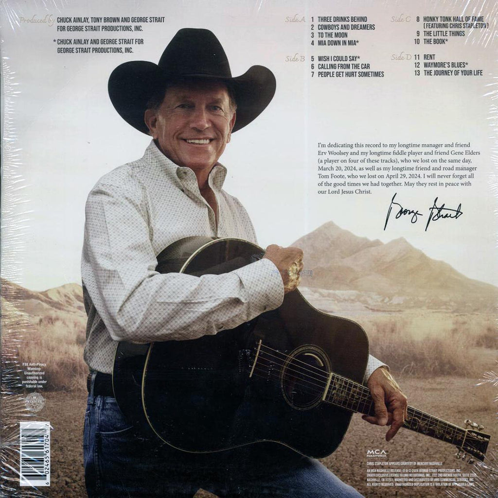 George Strait - Cowboys And Dreamers (ltd. ed.) (2xLP) (tiger eye vinyl) — back cover