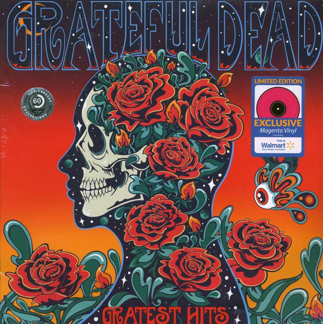 Grateful Dead - Gratest Hits (60th Anniv. Ed.) (ltd. ed.) (magenta vinyl) vinyl LP front cover