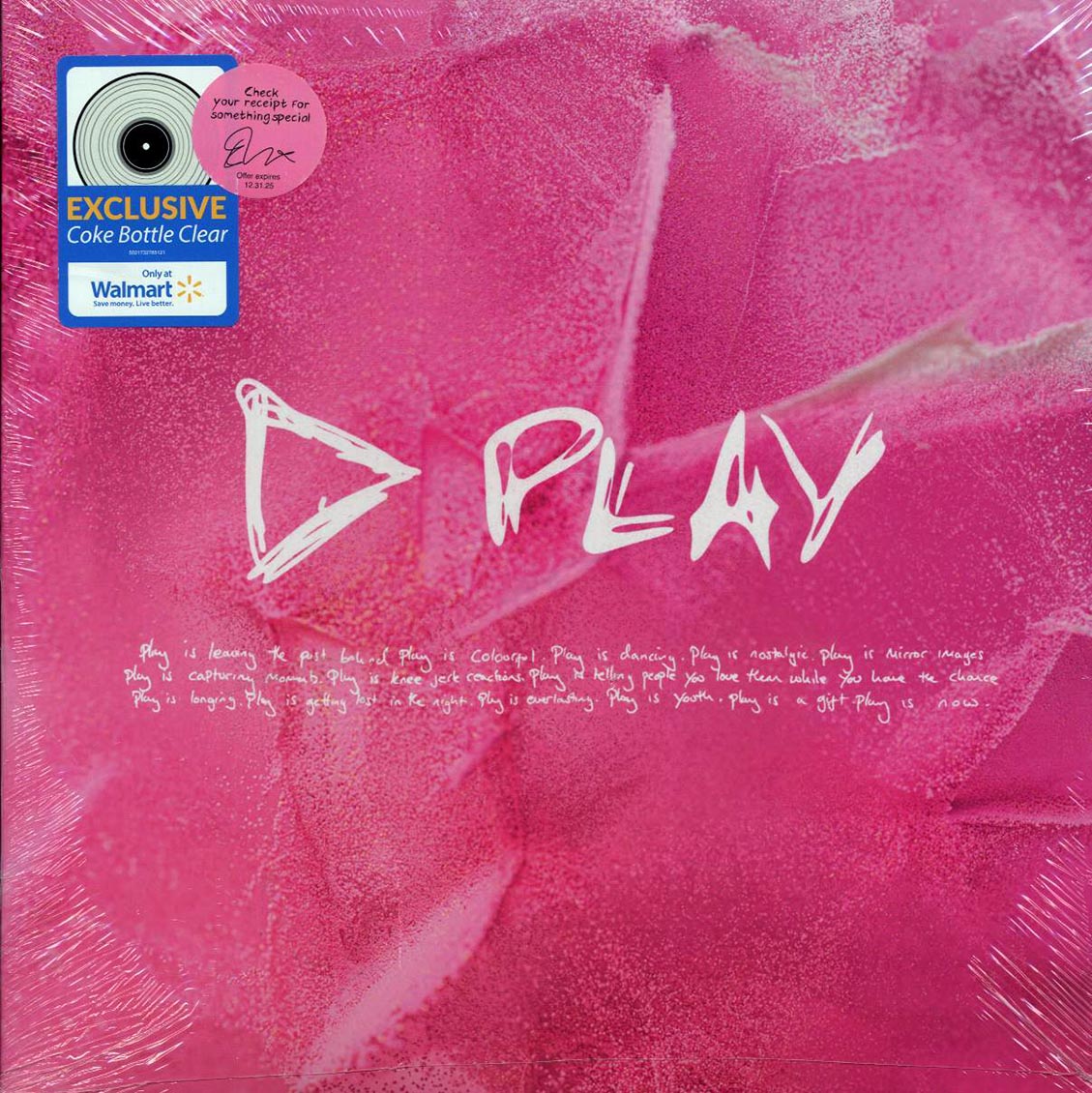 Ed Sheeran - Play (ltd. ed.) (coke bottle clear vinyl) vinyl LP front cover