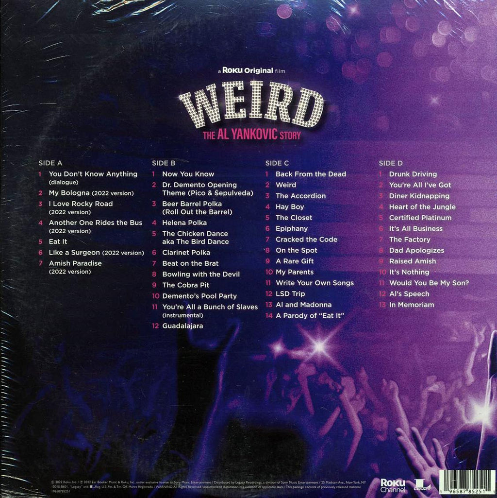 Weird Al Yankovic - Weird: The Al Yankovic Story Original Soundtrack (2xLP) (pink vinyl) vinyl LP back cover
