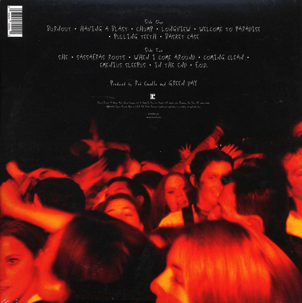 Green Day - Dookie (ltd. ed.) (raspberry vinyl) vinyl LP back cover
