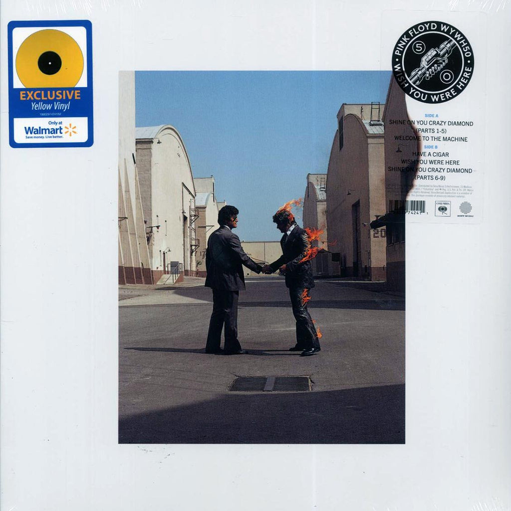 Pink Floyd - Wish You Were Here (50th Anniv. Ed.) (ltd. ed.) (yellow vinyl) (remastered) vinyl LP front cover