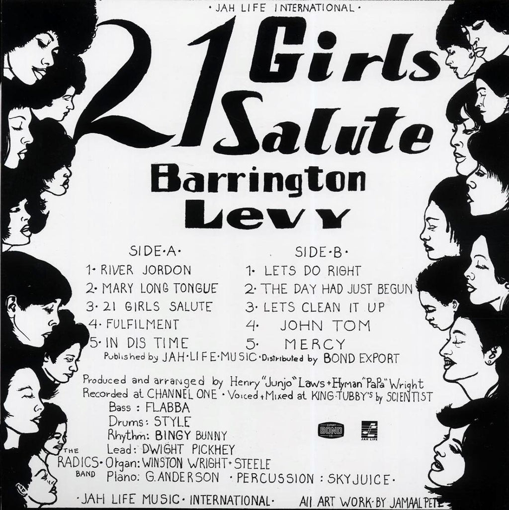 Barrington Levy - 21 Girls Salute vinyl LP back cover