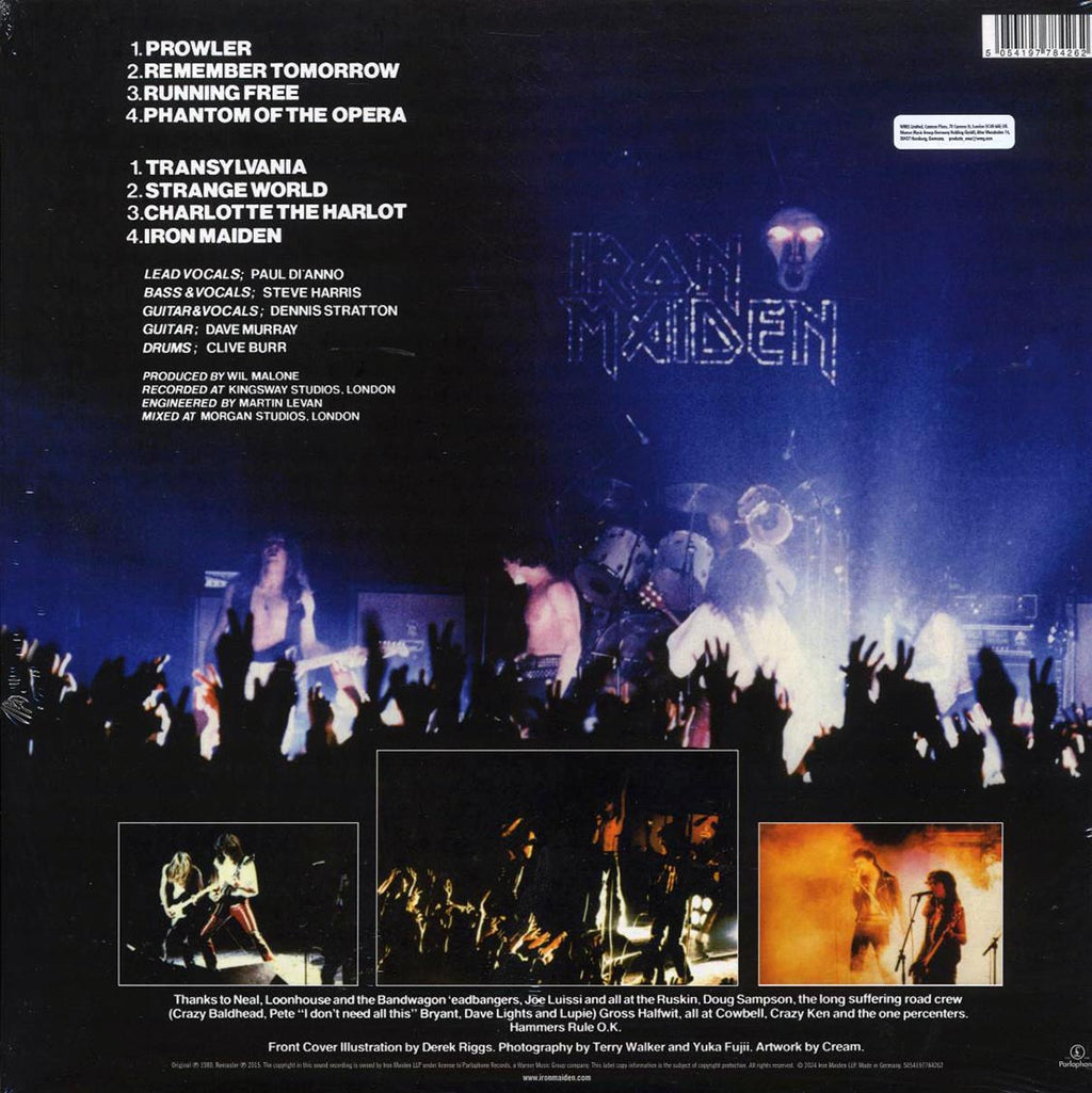 Iron Maiden - Iron Maiden (remastered) vinyl LP back cover