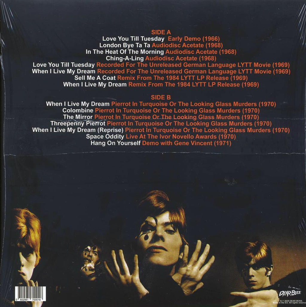 David Bowie - Standing On My Own: Rare Tracks 1966-1969 (ltd. 300 copies made) (orange vinyl) vinyl LP back cover