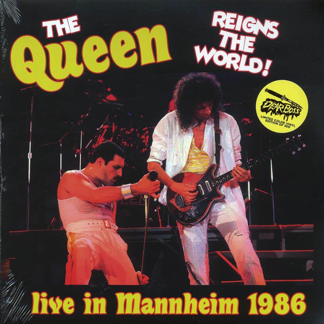 Queen - Reigns The World! Live In Mannheim 1986 (2xLP) (colored vinyl) vinyl LP front cover
