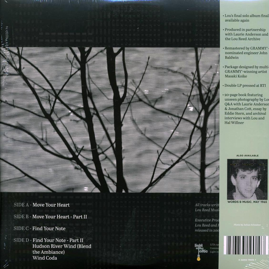 Lou Reed - Hudson River Wind Meditations (2xLP) (RTI press) vinyl LP back cover