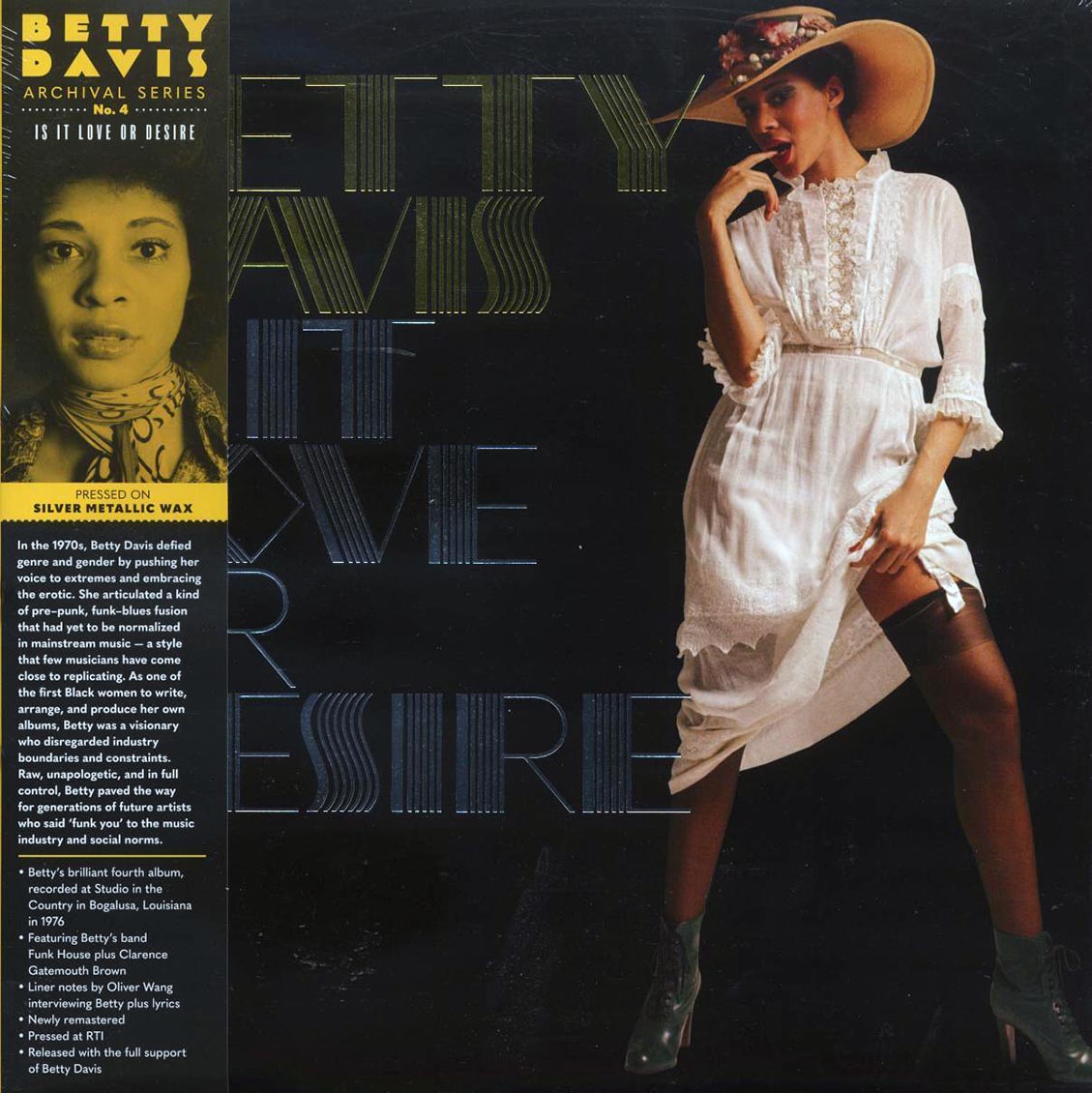 Betty Davis - Is It Love Or Desire (silver metallic vinyl) (RTI press) — front cover