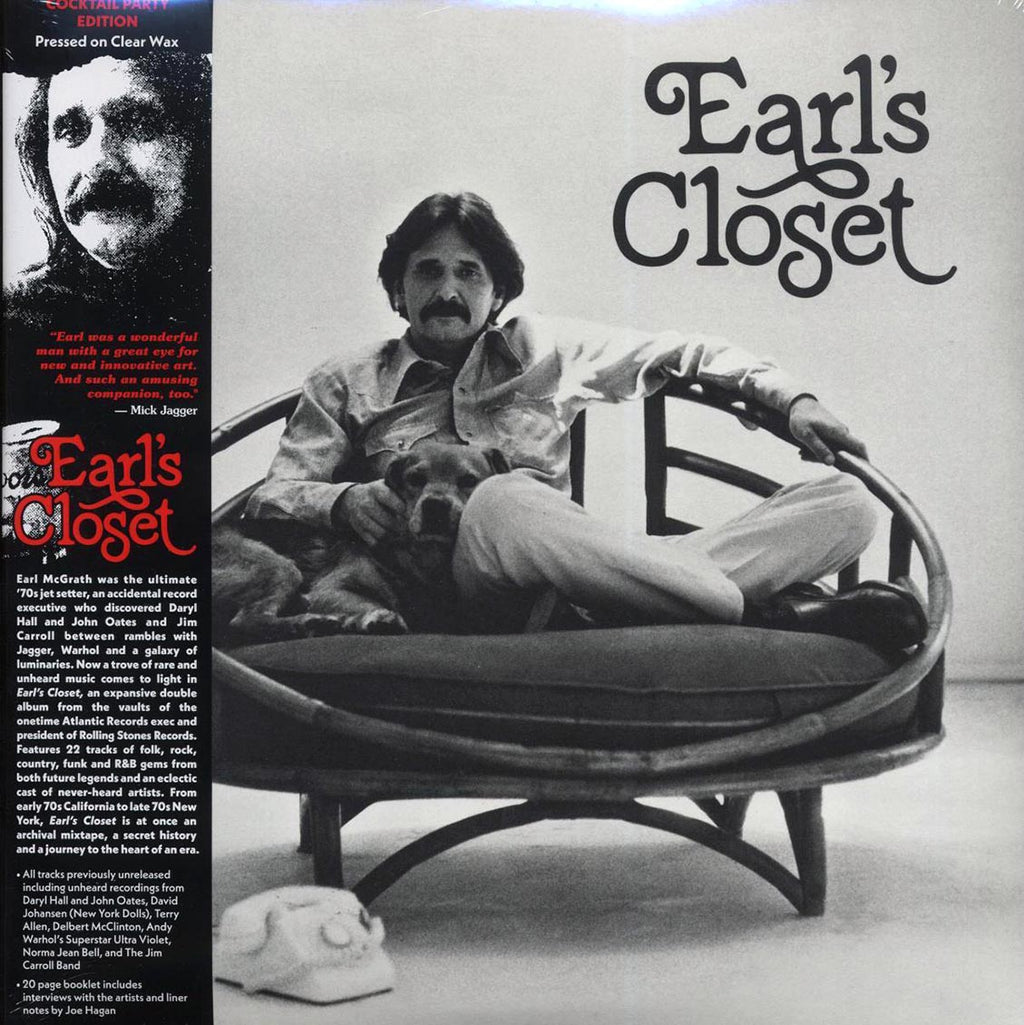 Daryl Hall & John Oates, Kazoo Singers, Delbert & Glen, Terry Allen, Etc. - Earl's Closet: The Lost Archive Of Earl McGrath, 1970 To 1980 (ltd. ed.) (2xLP) (cocktail party clear vinyl) vinyl LP front cover