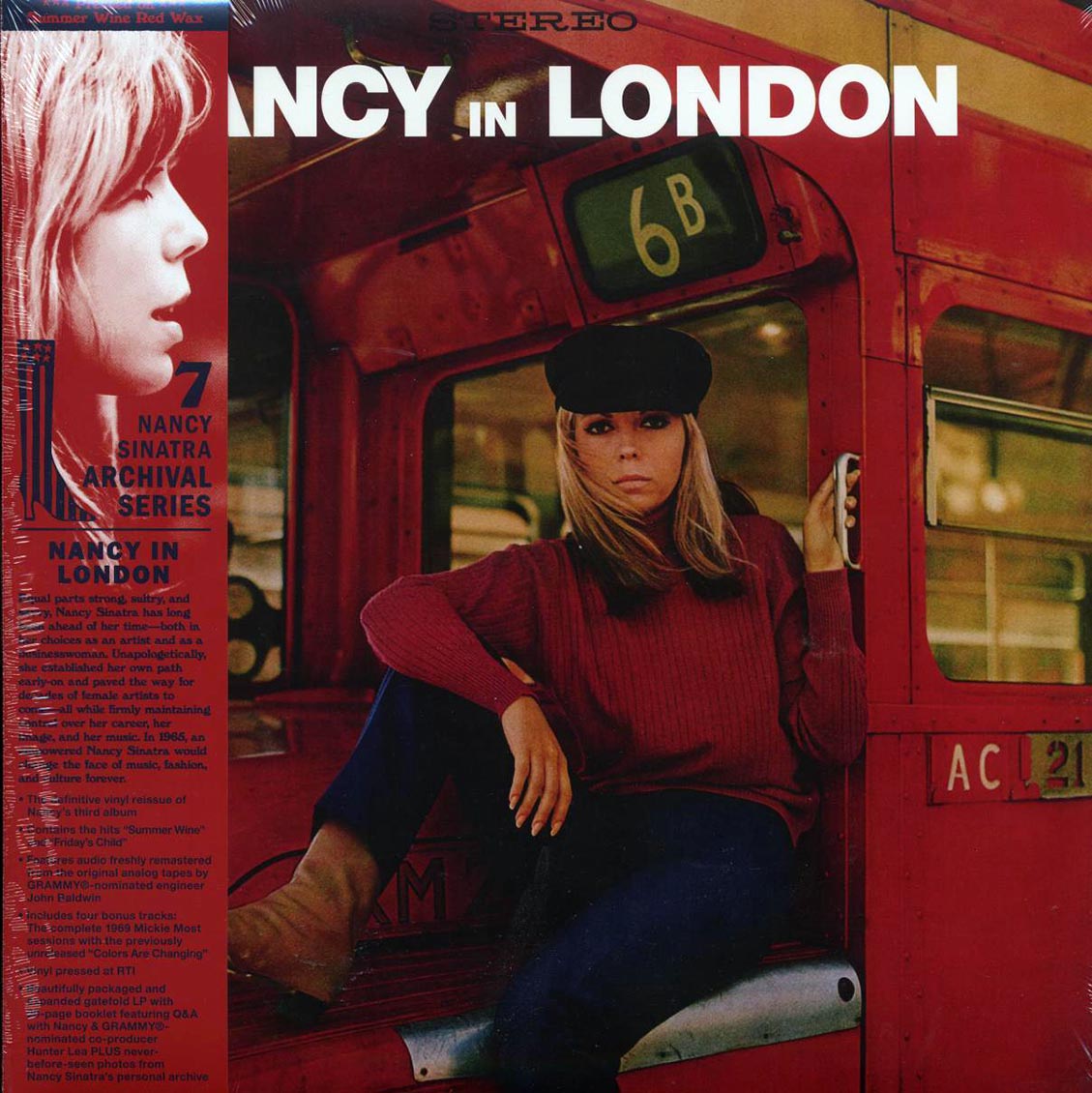 Nancy Sinatra - Nancy In London (+4 bonus tracks) (summer wine red vinyl) (RTI press) vinyl LP front cover