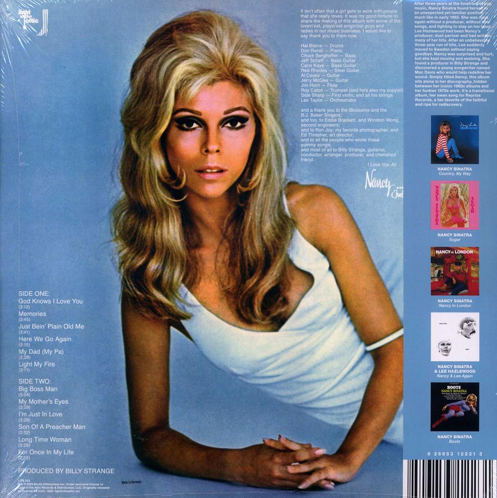 Nancy Sinatra - Nancy (blue vinyl) vinyl LP back cover