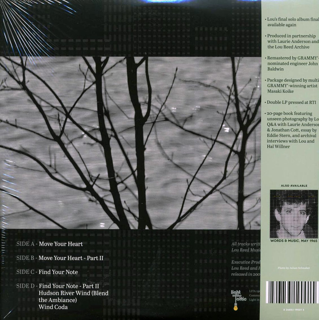 Lou Reed - Hudson River Wind Meditations (2xLP) (coke bottle clear vinyl) (RTI press) vinyl LP back cover