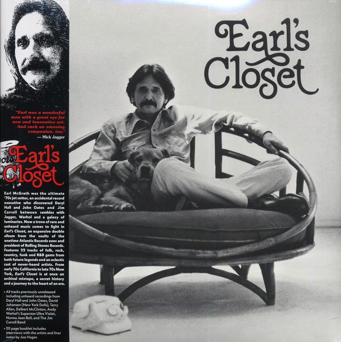 Daryl Hall & John Oates, Kazoo Singers, Delbert & Glen, Terry Allen, Etc. - Earl's Closet: The Lost Archive Of Earl McGrath, 1970 To 1980 (orig. press) (2xLP) vinyl LP front cover