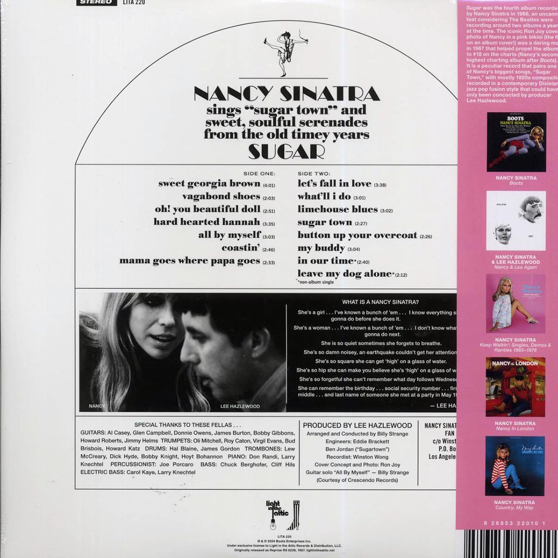 Nancy Sinatra - Sugar (+2 bonus tracks) (RTI press) vinyl LP back cover