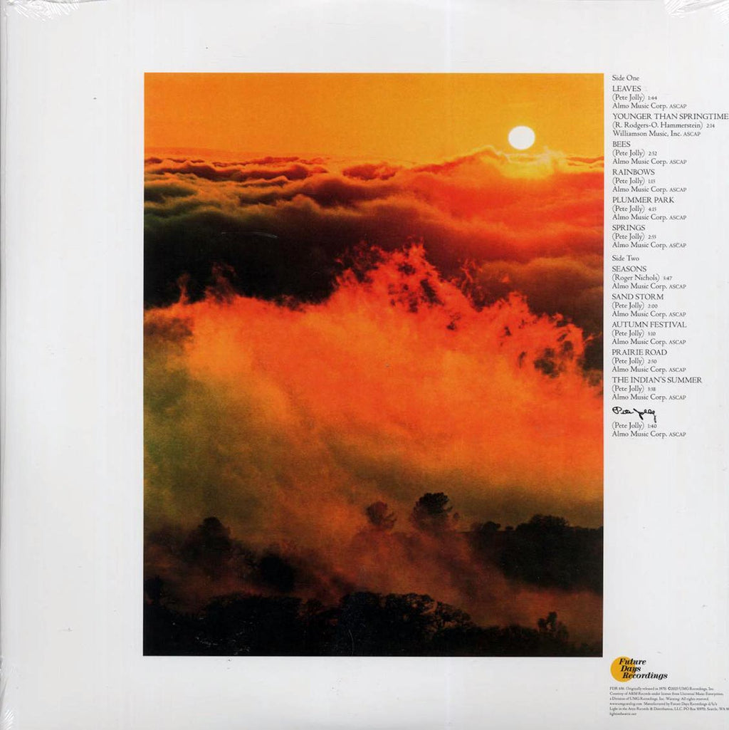 Pete Jolly - Seasons (green vinyl) (RTI press) vinyl LP back cover