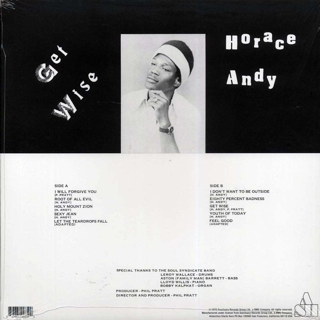 Horace Andy - Get Wise vinyl LP back cover