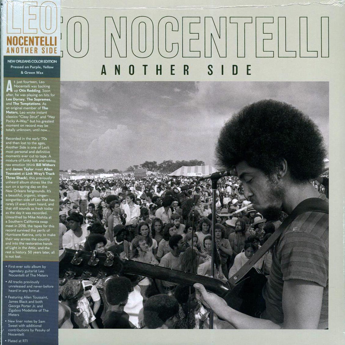 Leo Nocentelli - Another Side (purple/yellow/green vinyl) (RTI press) vinyl LP front cover