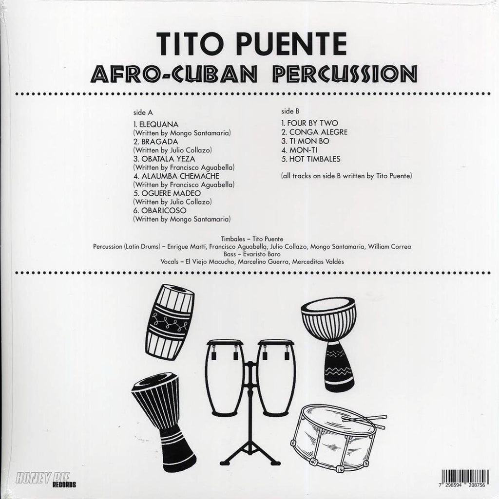 Tito Puente - Afro-Cuban Percussion vinyl LP back cover