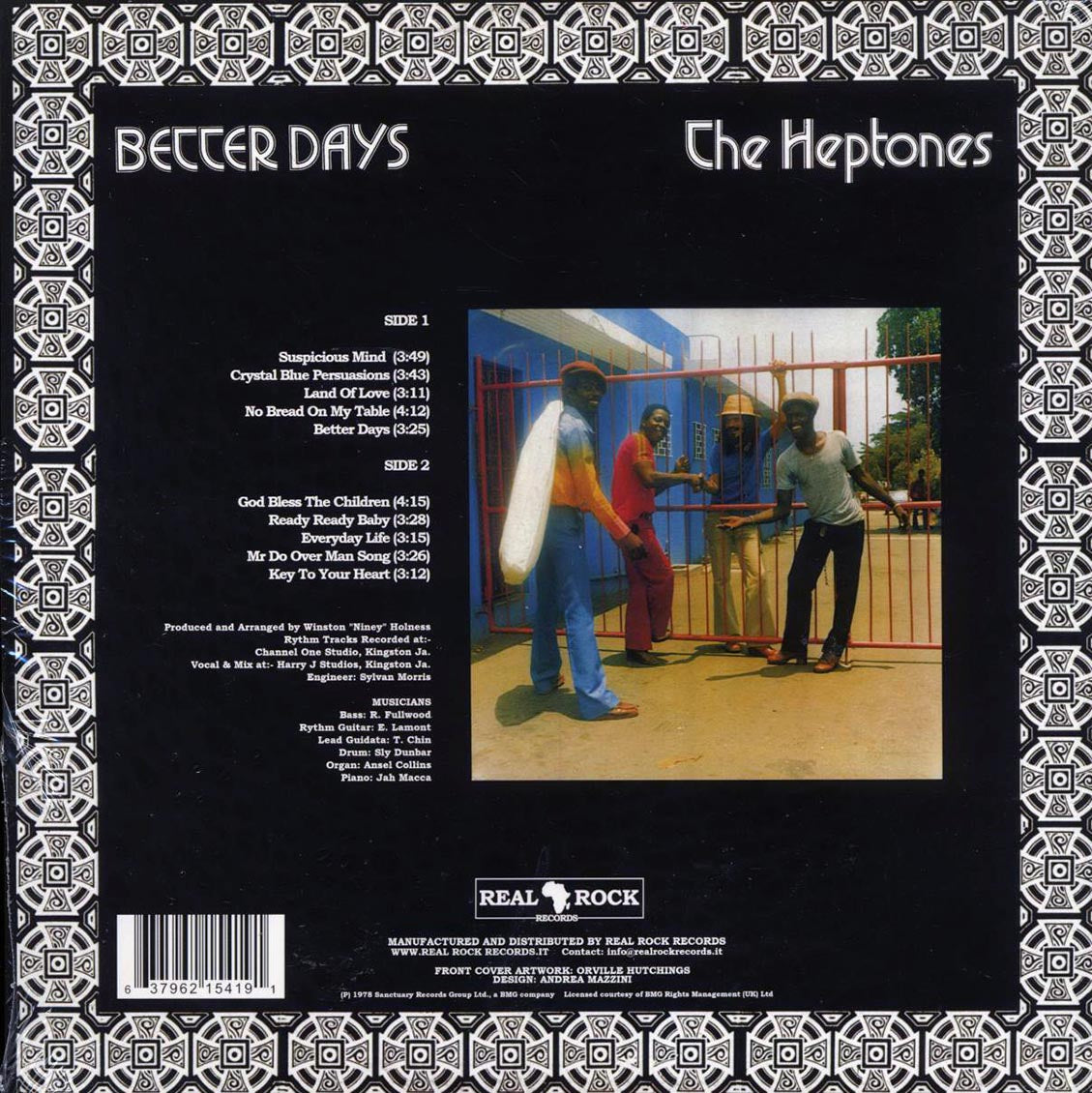 The Heptones - Better Days vinyl LP back cover