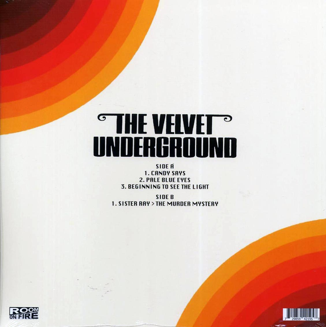 The Velvet Underground - The Boston Tea Party July 11th 1969 Volume 2 vinyl LP back cover