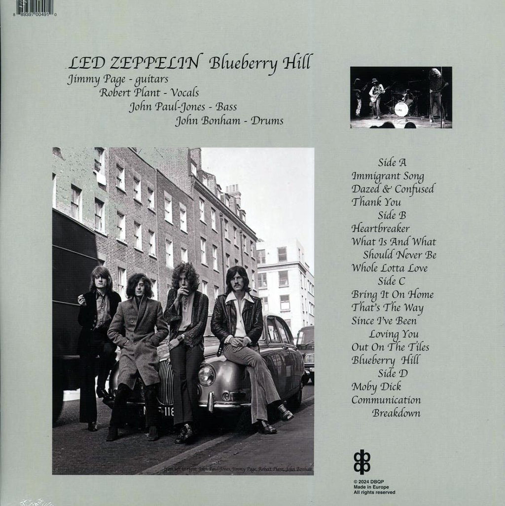 Led Zeppelin - Live On Blueberry Hill, Inglewood, September 4th, 1970 (2xLP) vinyl LP back cover