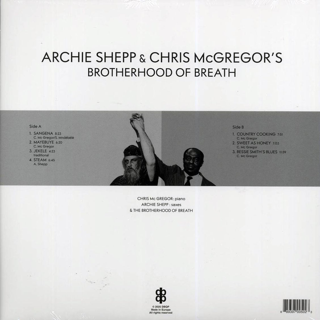 Archie Shepp, Chris McGregor's Brotherhood Of Breath - Live In France, March 18, 1989 vinyl LP back cover