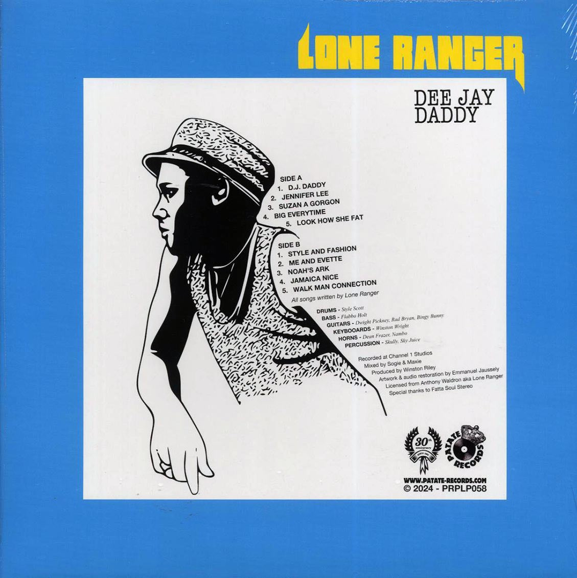 Lone Ranger - Dee Jay Daddy vinyl LP back cover