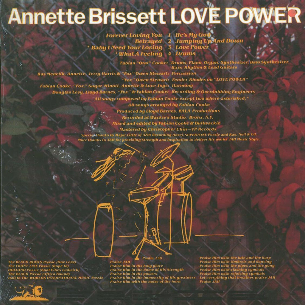 Annette Brissett - Love Power vinyl LP back cover