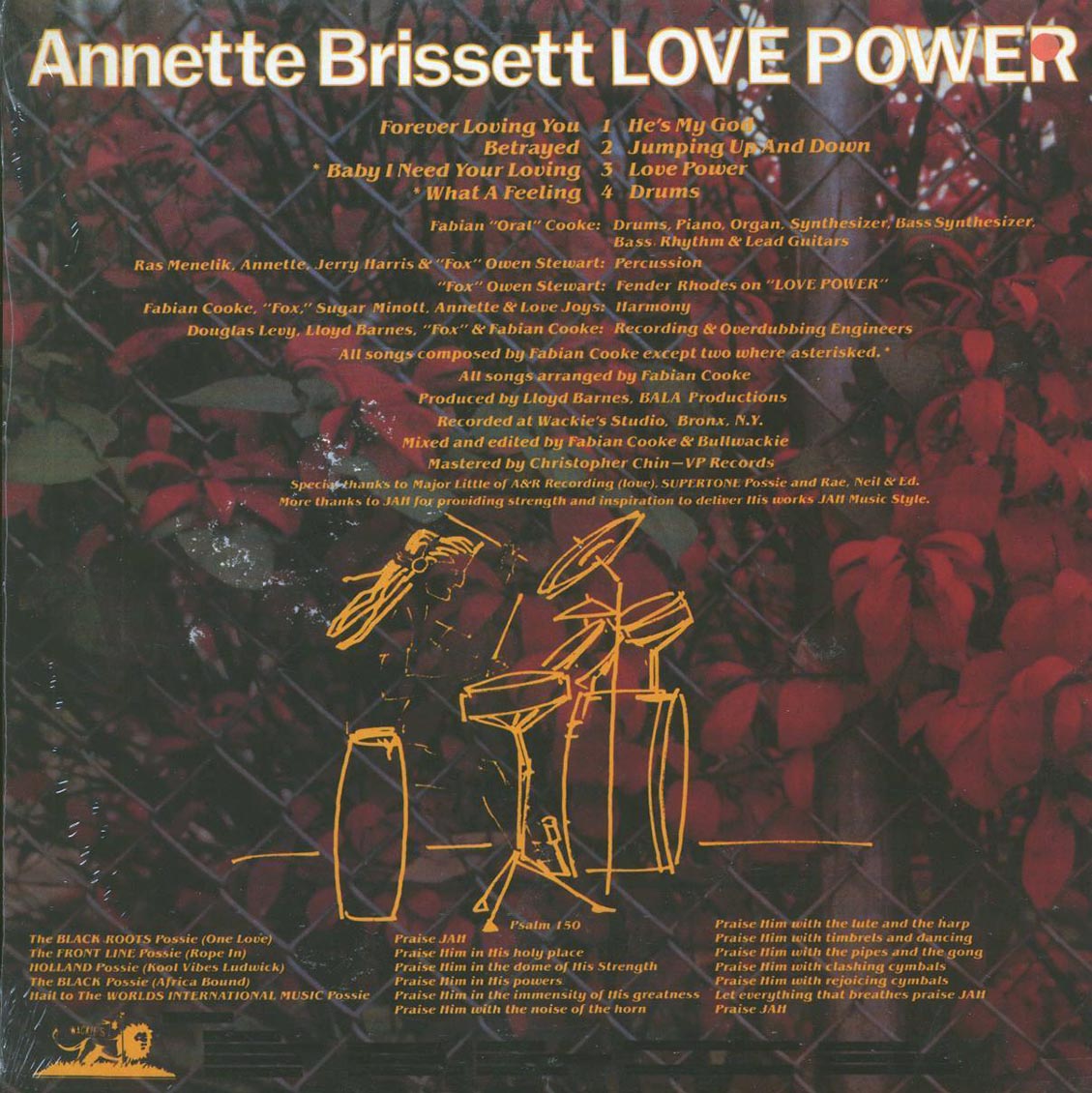Annette Brissett - Love Power vinyl LP back cover