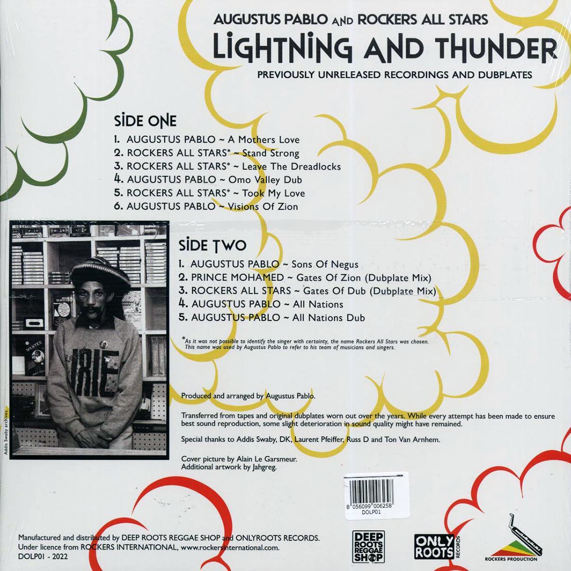 Augustus Pablo, Rockers All Stars - Lightning And Thunder: Previously Unreleased Recordings And Dubplates vinyl LP back cover