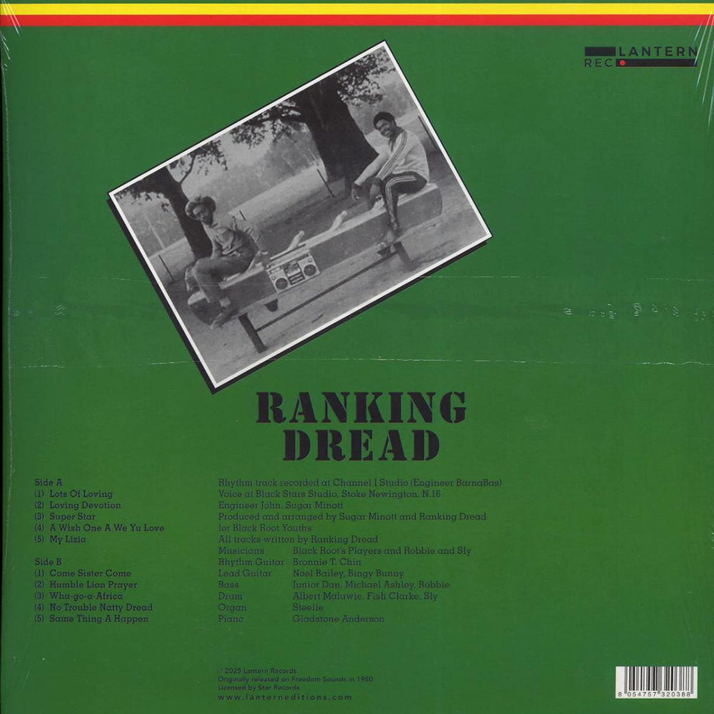 Ranking Dread - Lots Of Loving vinyl LP back cover