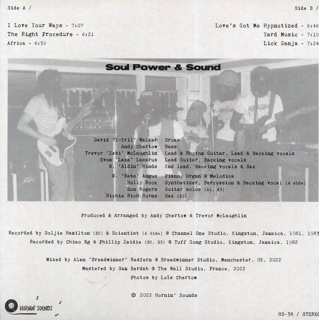 Soul Power & Sound, Al Breadwinner - Soul Power & Sound Meets Al Breadwinner In Dub Procedure vinyl LP back cover