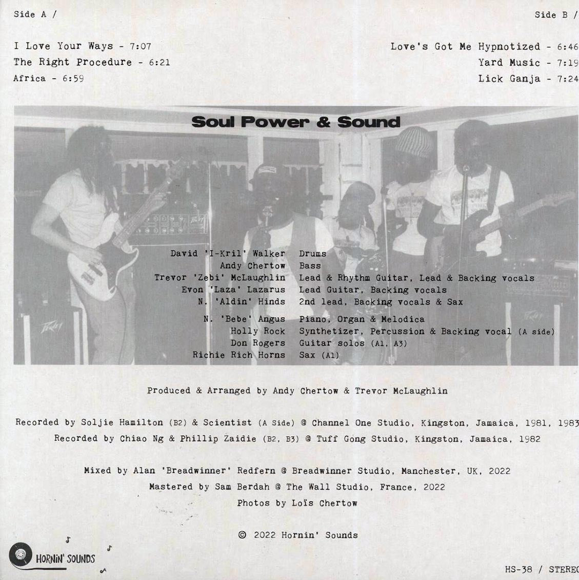 Soul Power & Sound, Al Breadwinner - Soul Power & Sound Meets Al Breadwinner In Dub Procedure vinyl LP back cover