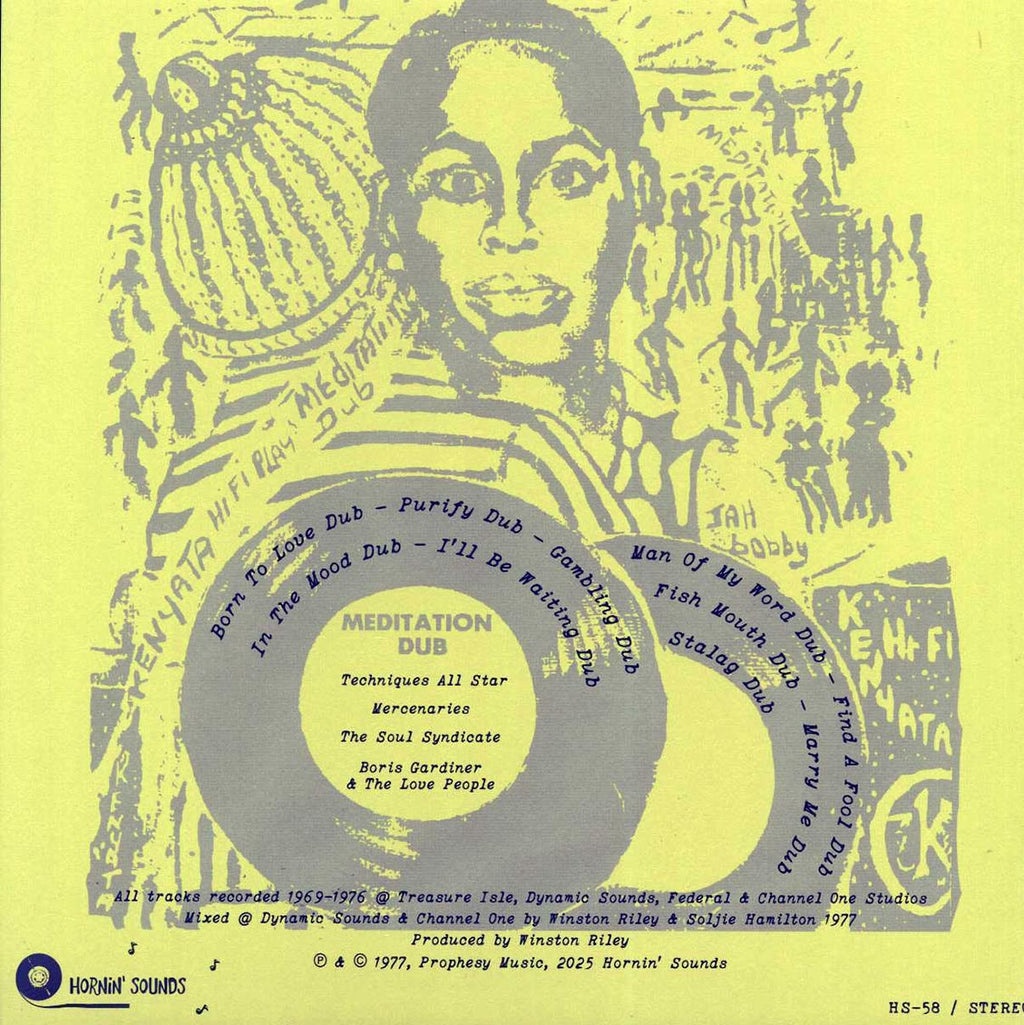 Techniques All Stars, The Mercenaries, Soul Syndicate, Boris Gardiner & The Love People - Meditation Dub vinyl LP back cover
