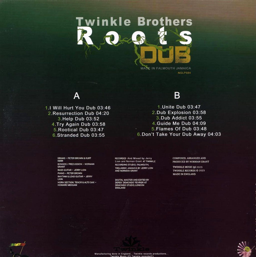 Twinkle Brothers - Roots Dub vinyl LP back cover
