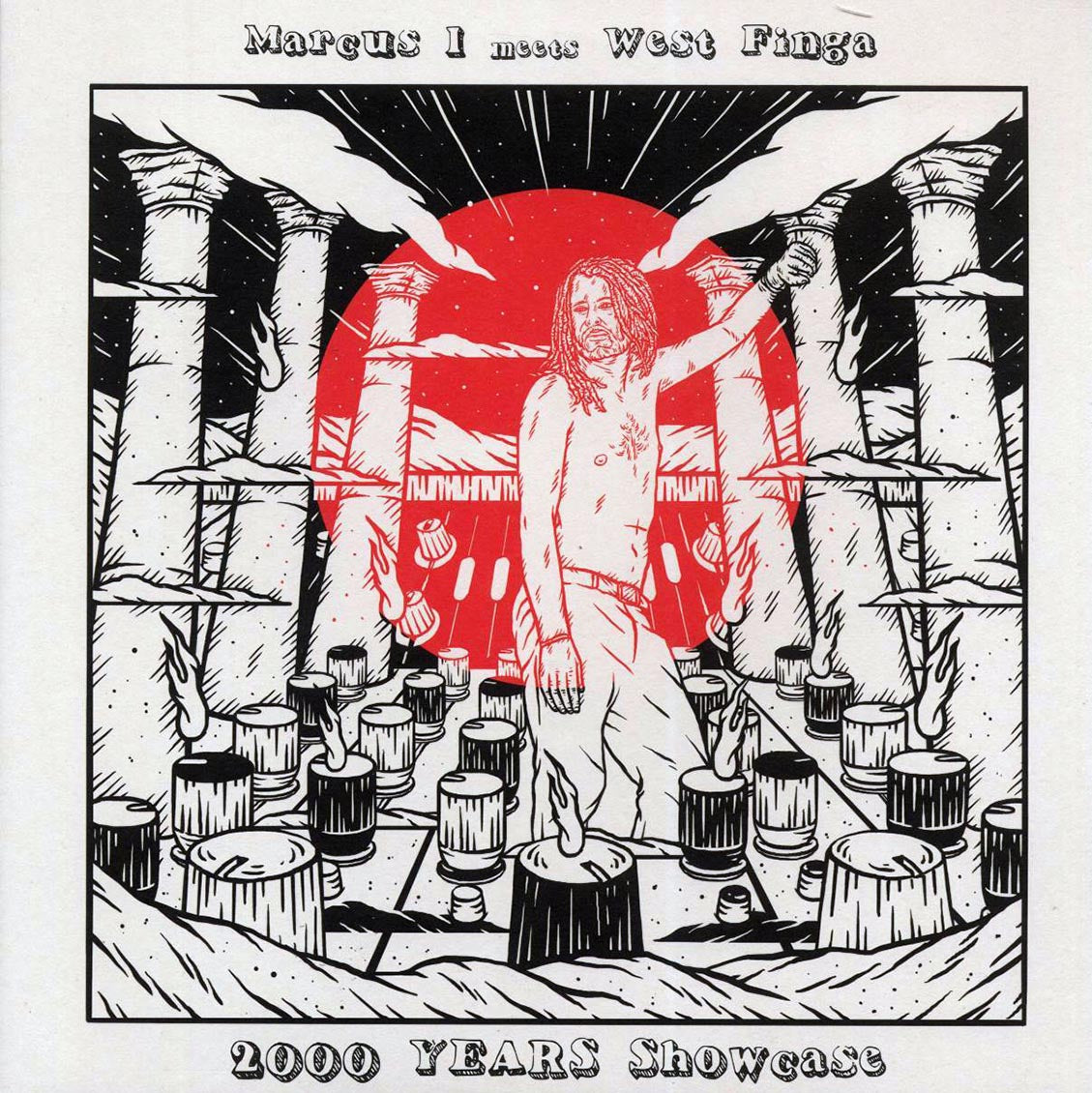 Marcus I, West Finga - 2000 Years Showcase: Marcus I Meets West Finga vinyl LP front cover