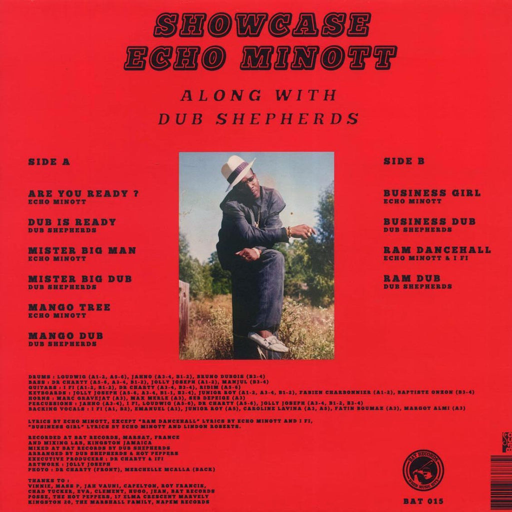Echo Minott, Dub Shepherds - Mango Tree Showcase vinyl LP back cover