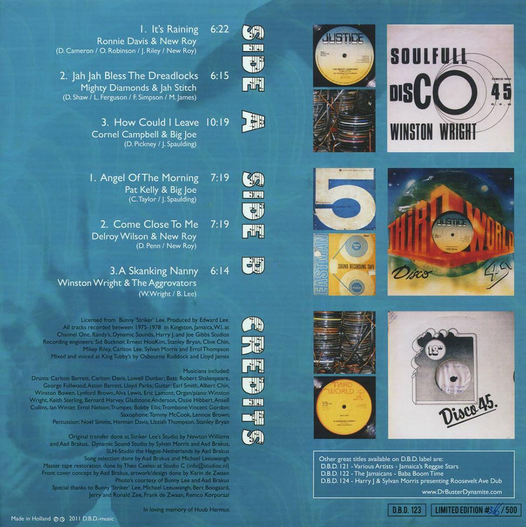 Cornell Campbell, Mighty Diamonds, Pat Kelly, Delroy Wilson, Etc. - A Skanking Rockers Party: Bunny Striker Lee (ltd. 500 copies made) (180g) vinyl LP back cover