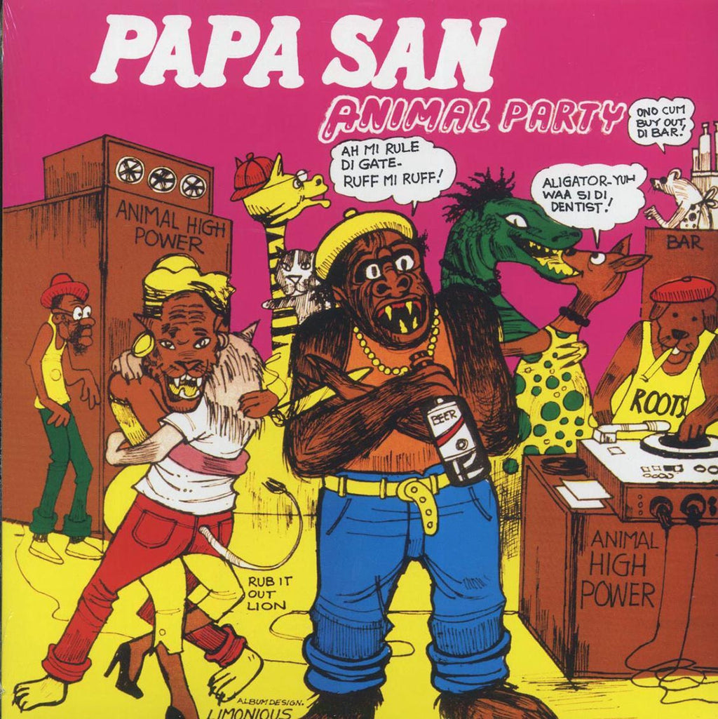 Papa San - Animal Party vinyl LP front cover