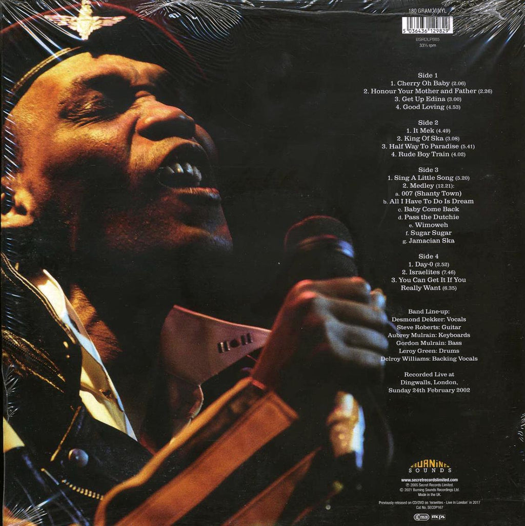 Desmond Dekker - The King Of Ska: Live At Dingwalls (2xLP) (180g) vinyl LP back cover