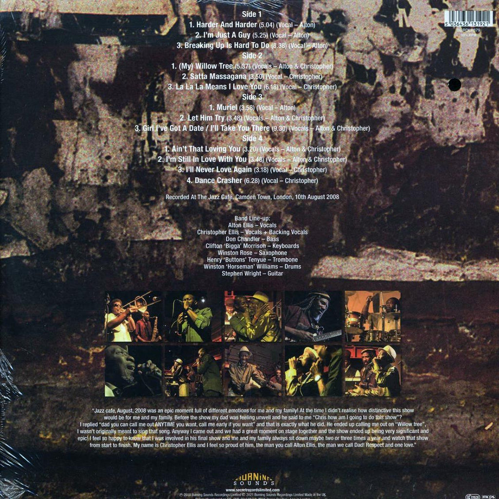Alton Ellis - Dance Crasher: Live In London (2xLP) (180g) vinyl LP back cover