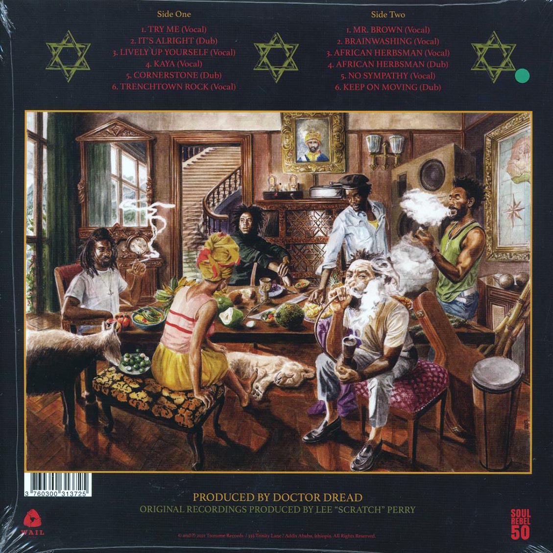 The Wailers, U Roy - My Cup Runneth Over (RSD 2021) (green vinyl) vinyl LP back cover