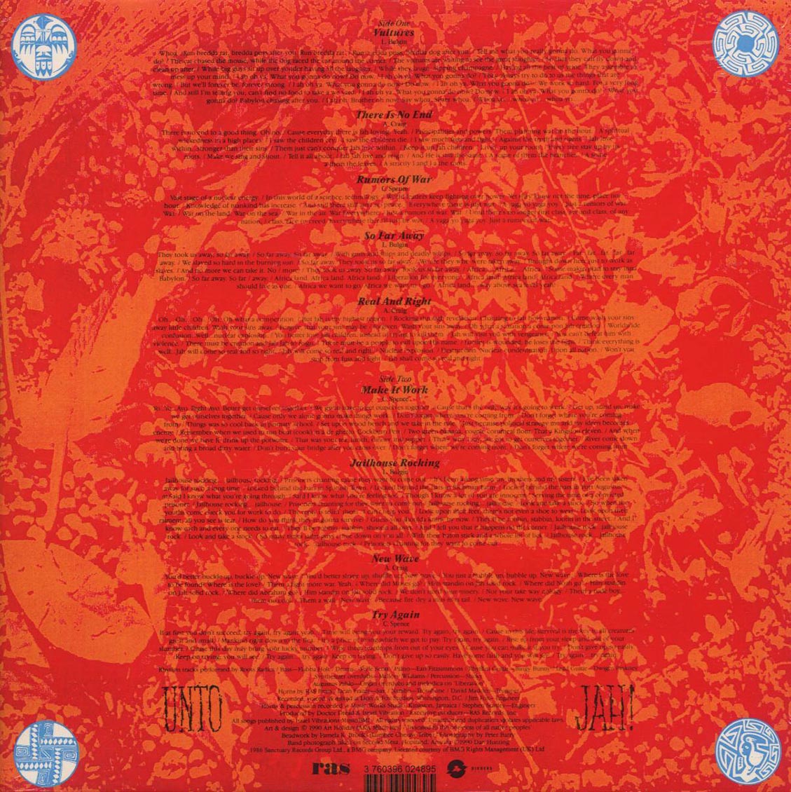 Israel Vibration - Praises (180g) (remastered) vinyl LP back cover